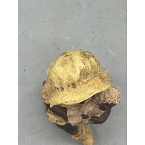 Vintage African American Figurine Child Holding Doll Yellow Bonnet Dress 3.75" R - Picture 2 of 7